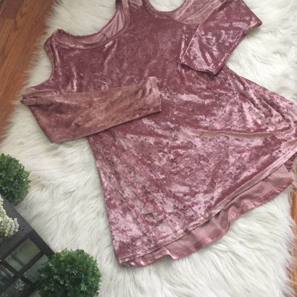 Mauve cutout sleeve Blouse